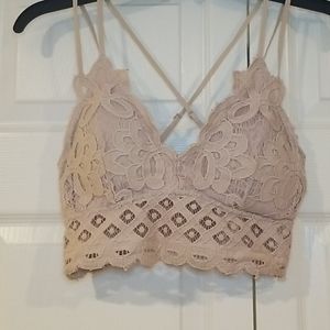 Tan Lace Bralette